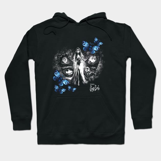 Tim Burton Corpse Bride Emily Butterflies Hoodie by Leblancd Nashb